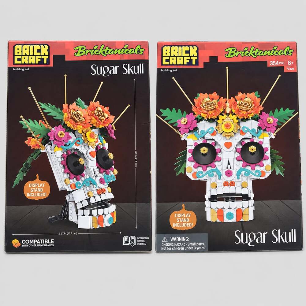 Brick Craft Bricktanicals Sugar Skull Building Set 354 Pieces